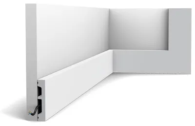 Image de Orac Decor SX157-RAL9003 AXXENT SQUARE Plinthe Cimaise Moulure décorative 2 m