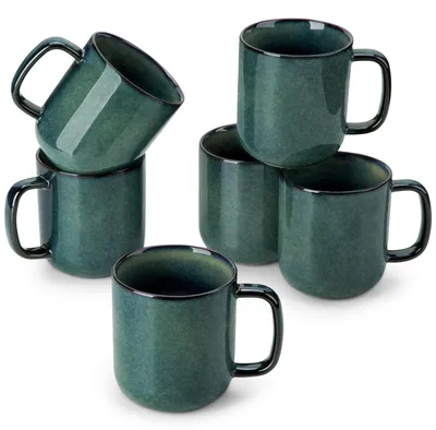 Kaffeebecher-Set 6er, 480 ml, grün, mikrowellengeeignet