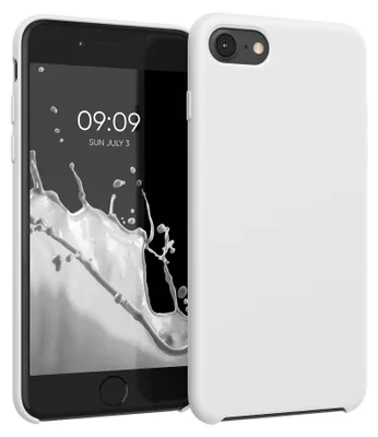 Produktbild von kwmobile Handyhülle für Apple iPhone SE (2022 / 2020) / iPhone 8 / 7 Hülle - Case Silikon - Kabelloses Laden - Schutzhülle Cover in Weiß