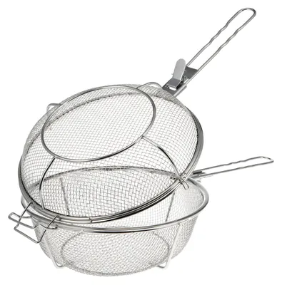 Produktbild von bremermann Grillkorb klappbar / Edelstahl Ø ca. 30 cm, Griffe abnehmbar