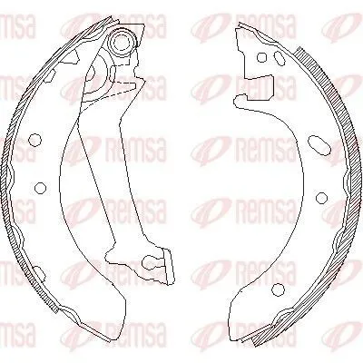 Produktbild von REMSA Bremsbackensatz Trommelbremse Hinten für FORD MONDEO II Kombi (BNP) 4512.00