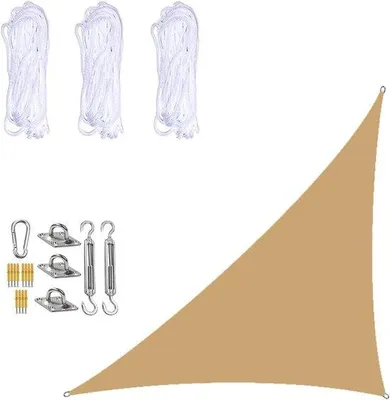 Produktbild von Sonnensegel Regendicht - Schattentuch Wasserdicht - Außenraum Schatten - UV-Schutz 90% - 5x5x7.1m - Gelb