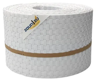 Produktbild von Sichtschutzstreifen zaun|zu RATTAN 10x Einzelstreifen 2,55m für Doppelstabzaun Weiß 10x 2,55m