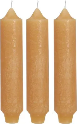 Produktbild von Palermo Kerzenset 3 Stück Ø. 3,5 x H 17 cm Honig Hortus - Hortus
