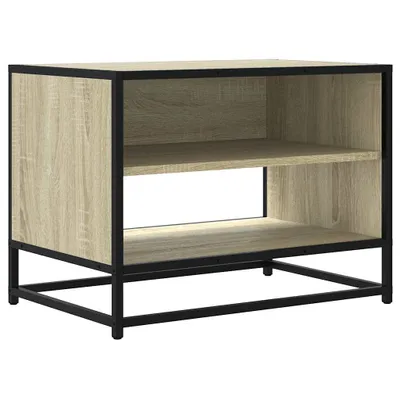 Produktbild von vidaXL TV-Schrank Sonoma-Eiche 61x40x46 cm Holzwerkstoff und Metall