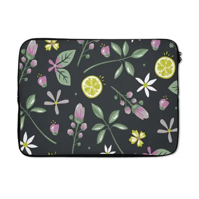 Produktbild von MuchoWow® Laptop Hülle 13 Zoll Sommer - Blumen - Früchte Laptoptasche - Laptophülle - Sleeve - Rundumschutz