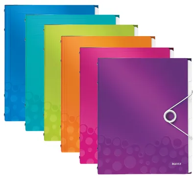 Immagine prodotto di Raccoglitore LEITZ WOW DIN A4 in polipropilene, 6 scomparti, verde metallizzato