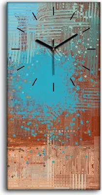 Produktbild von Küchenuhr Bürouhr Leinwand Uhr Geräuschlos 30x60 abstrakte Moderne Kunst - schwarze Hände