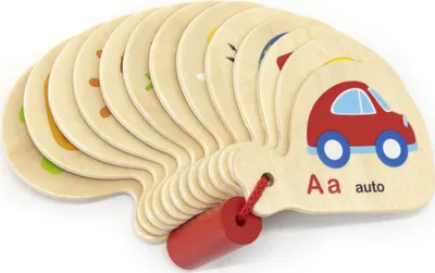 Obrázek produktu pro VIGA Dřevěná Knížka pro Učení Abecedy a Angličtiny Montessori