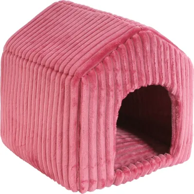 Obrázek produktu pro Pelíšek pro psy a kočky Bouda Stripe 42x40x40 cm růžová