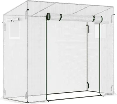 Produktbild von Gartengewächshaus - Kleines Gewächshaus - Mit Fenstern - Wasserdicht - Für Tomatenanzucht - Weiß