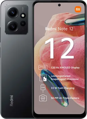 Produktbild von Redmi Note 12 4GB + 128GB Onyx Gray