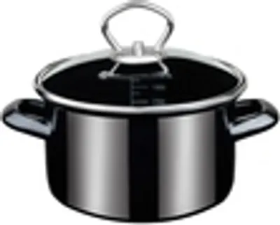 Produktbild von GSW Bratentopf Profi-Black-Star mit Glasdeckel 16cm