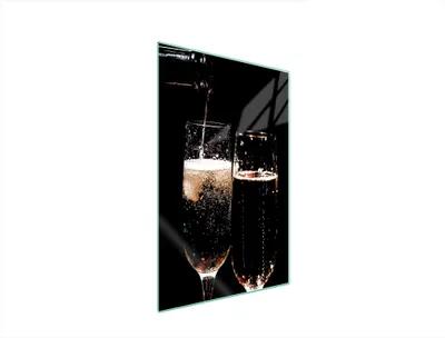 Produktbild von Glasschneidebrett 35x52 cm aus gehärtetem Glas mit Weinmotiv und rutschfesten Füßen