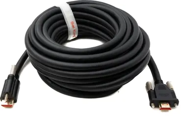 Produktbild von SYSTEM-S HDMI 2.0 Kabel 8 m Typ A Stecker zu Stecker Panel anschraubbar in Schwarz
