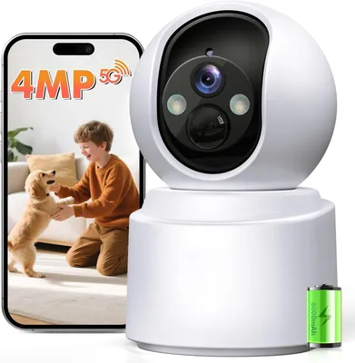 Image de Caméra intérieure sans fil - Résolution 2,5K 4MP - Fonctionne sur batterie