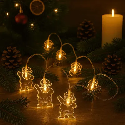 Produktbild von LED Lichterkette Santa Clause Weihnachten Weihnachtsdeko Weihnachtsbeleuchtung