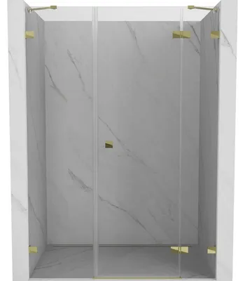 Obrázek produktu pro Mexen Lunar pravé křídlové sprchové dveře 160 cm, průhledné, zlaté - 834S-160-050-50-00-P