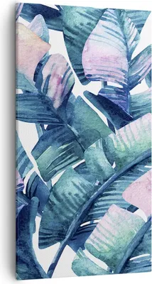 Produktbild von Bild auf Leinwand - Leinwandbild - Blatt Pflanze Blume - 55x100cm - Wand Bild - Wanddeko - Leinwanddruck - Bilder - Kunstdruck - Wanddekoration - Leinwand bilder - Wandkunst - PA55x100-3949