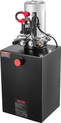 Produktbild von 20-Liter-Hydraulikaggregat, doppeltwirkende Kippanhängerpumpe, 22 MPa maximaler Entlastungsdruck und 3,4 l/min Durchflussrate, 12-V-Gleichstrom-Hydraulikpumpe mit Metallbehälter zum Anheben von Kippanhängerfahrzeugen