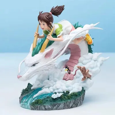 Produktbild von Chihiros Reise ins Zauberland Chihiro und Weißer Drache Haku Actionfigur 16 cm – Anime Sammlerfigur