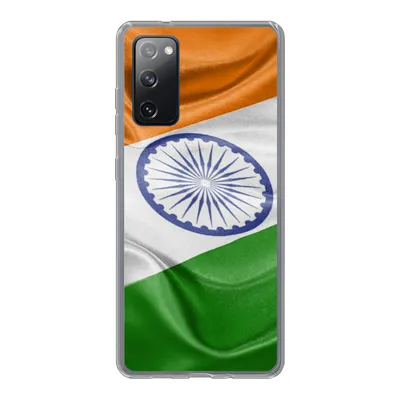 Produktbild von MuchoWow® Handyhülle Schutzhülle Hülle für Samsung Galaxy S20 FE Nahaufnahme der Flagge von Indien Silikon Softcase Handy Hülle - Abdeckung