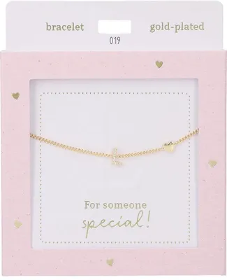 Obrázek produktu pro Náramek Depesche Heart of Gold s písmenem L ze zlaté oceli