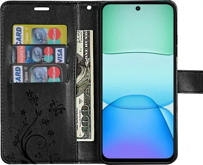 Produktbild von Xiaomi Redmi 13 Handyhülle Wallet Case Flip Cover Tasche Schwarz