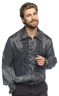 Produktbild von Boland 6521552, Fancy shirt, Erwachsener, Männlich, Schwarz, XXL, Polyester