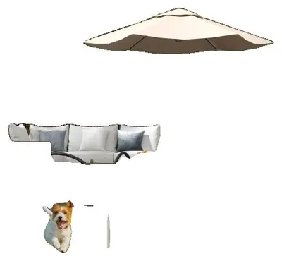 Image de Kit d'agilité pour chiens, longueur 89 cm, largeur 69 cm, hauteur 99 cm, matériau plastique, équipement d'entraînement portable
