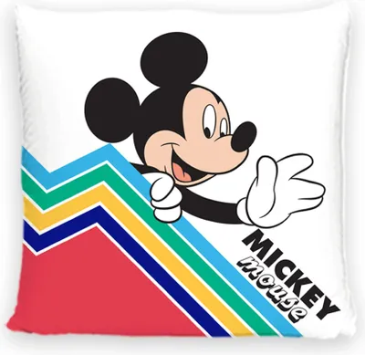 Zdjęcie produktu dla Poduszka dekoracyjna Disney Home Mickey Mouse z wypełnieniem i zamkiem błyskawicznym 40x40 cm