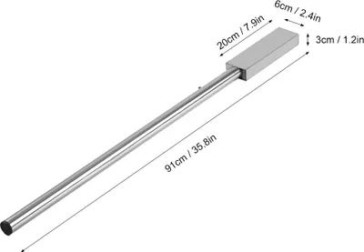 Produktbild von 91 cm Edelstahl-Kajak-Trolling-Motorhalterungsstange mit Hardware