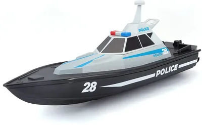 Immagine prodotto di Maisto Tech 582196 - Barca telecomandata - Barca della polizia ad alta velocità (34cm)