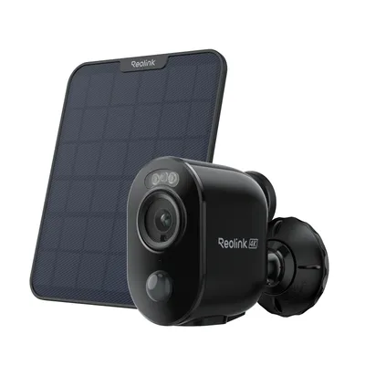 Produktbild von Reolink Argus 3 Ultra+Solar Panel, 4K 8MP Überwachungskamera Außen, 5/2,4 GHz WiFi, Farbnachtsicht, Intelligente Erkennung, 2-Wege-Audio, Schwarz