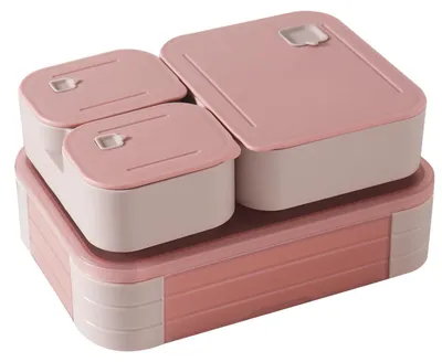 Produktbild von Lunchbox mit Fächern – 1100 ml Lunchbox für Kinder – Auslaufsichere Lunchbox mit Fächern – 3-in-1 Bento-Box für die Schule – Stapelbare Snackbox mit Deckel, BPA-frei