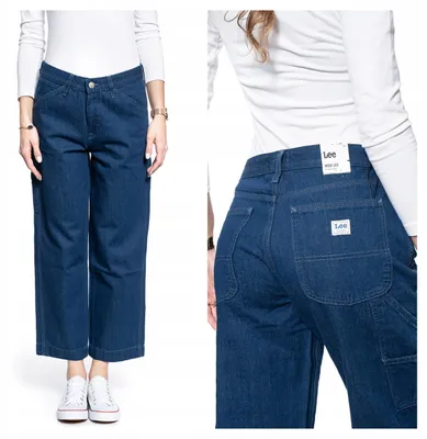 Produktbild von Lee | Damenjeans Wide Leg Carpenter blau Denim Loose Fit High Waist Casual Größe S
