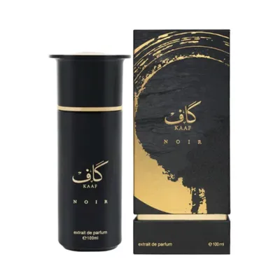 Produktbild von Ahmed Al Maghribi Kaaf Noir Extrait de Parfum 100 ml Unisex – Würzig Süßer Luxus Duft mit Oud, Vanille & Gewürzen – Sehr Langanhaltend
