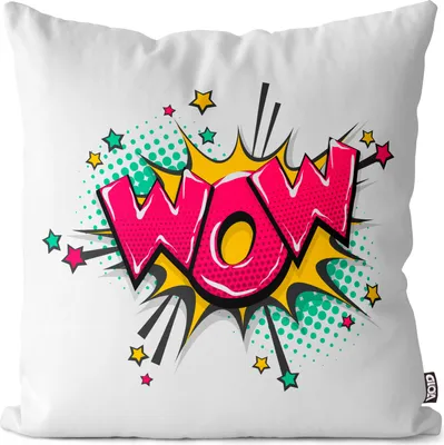 Produktbild von VOID WOW Pop Art Comic Kissenbezug Kissenhülle Sofakissen Kissen Deko Outdoor-Kissen Dekokissen