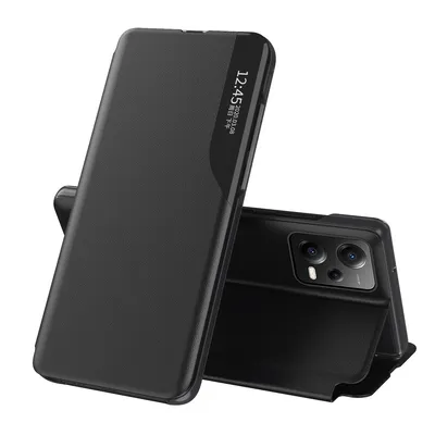 Produktbild von Eco Leather View Case für Xiaomi Redmi Note 12 Pro+ mit Klappe und Ständer, schwarz