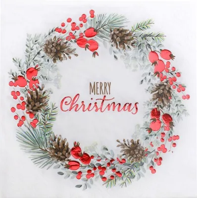 Produktbild von 1000 Servietten Weihnachten Weihnachtsservietten 33x33 cm rot