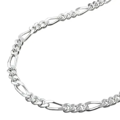 Produktbild von 2mm Figarokette Kette Collier 925 Silber Silberkette 50cm Uni