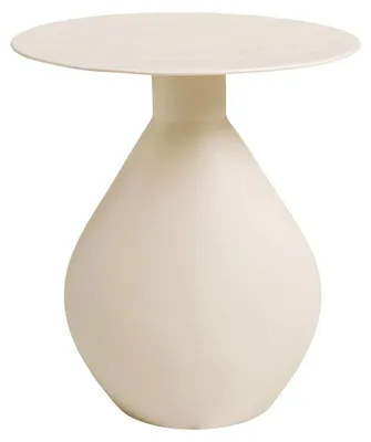 Produktbild von Beistelltisch Calais aus emailliertem Metall in Off-White ø36×40 cm