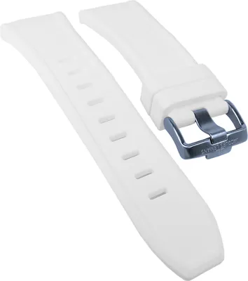Produktbild von Jacques Lemans Miami  Uhrenarmband Silikon weiß  1-1784  1-1784R