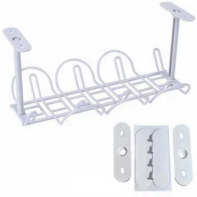 Obrázek produktu pro Organizér kabelů pod stůl, bílý