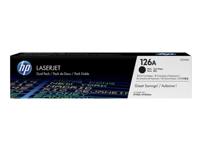 Obrázok produktu pre HP Dvojbalenie čiernych originálnych tonerových kaziet 126A LaserJet, 2400 strany, Čierna, 2 kusov