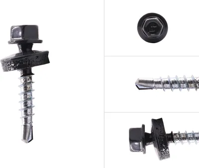 Immagine prodotto di Viti autoforanti - Viti per tegole zincate antracite R7016 4,8 x 28 mm - Per 250 pezzi