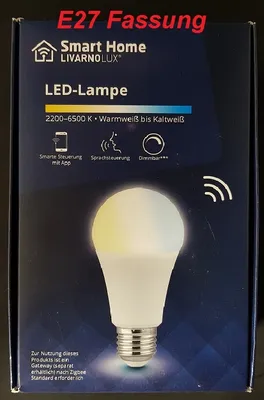 Produktbild von LIVARNO LUX LED Lampe RGB E27 Fassungen Zigbee Smart Home