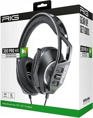 Obrázek produktu pro NACON RIG 300 PRO HX, Kabel, Hraní, 20 - 20000 Hz, 233 g, Sluchátka s mikrofonem, Černá