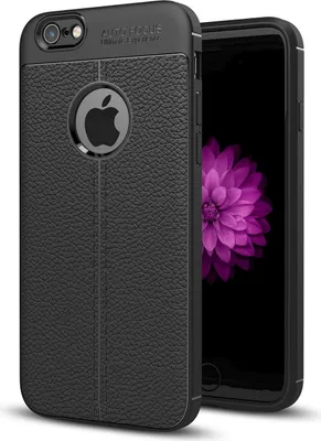 Immagine prodotto di Custodia Cadorabo per Apple iPhone 6 / 6S custodia protettiva in nero custodia del telefono cellulare custodia in TPU applicazione in Similcuoio