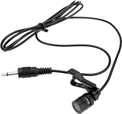 Obrázek produktu pro Lavalier klip kovový monofonní mikrofon 3,5 mm s klipem na krk pro reproduktory počítače PC notebooku